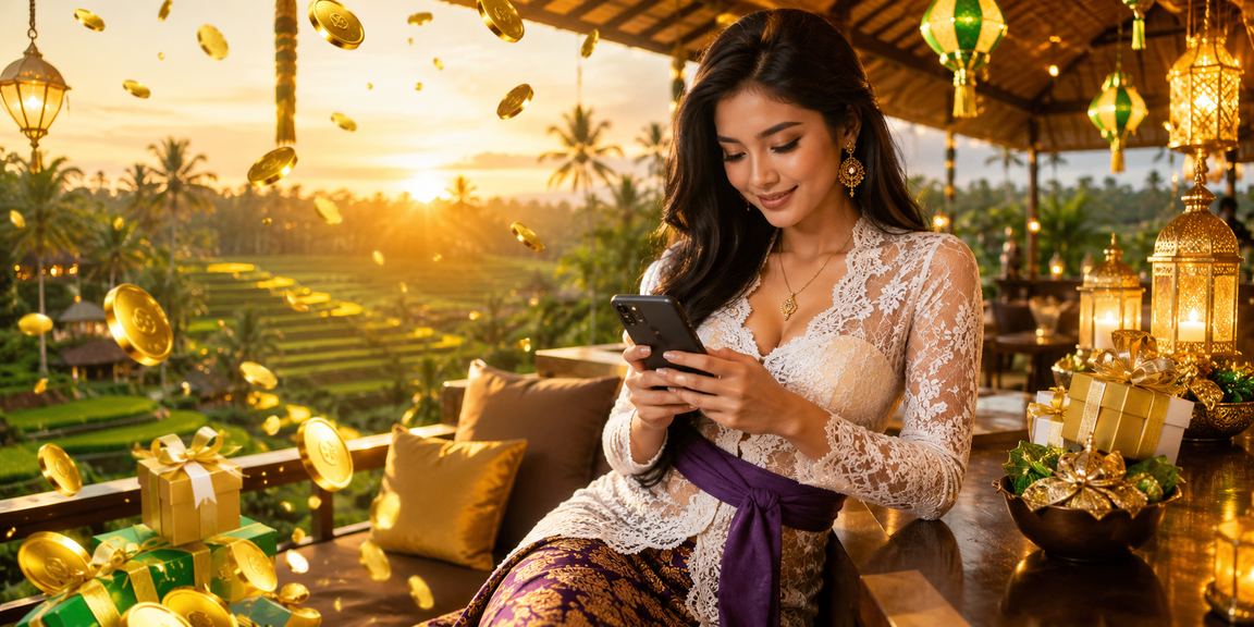 Pengguna smartphone menikmati permainan kasino digital di rumah